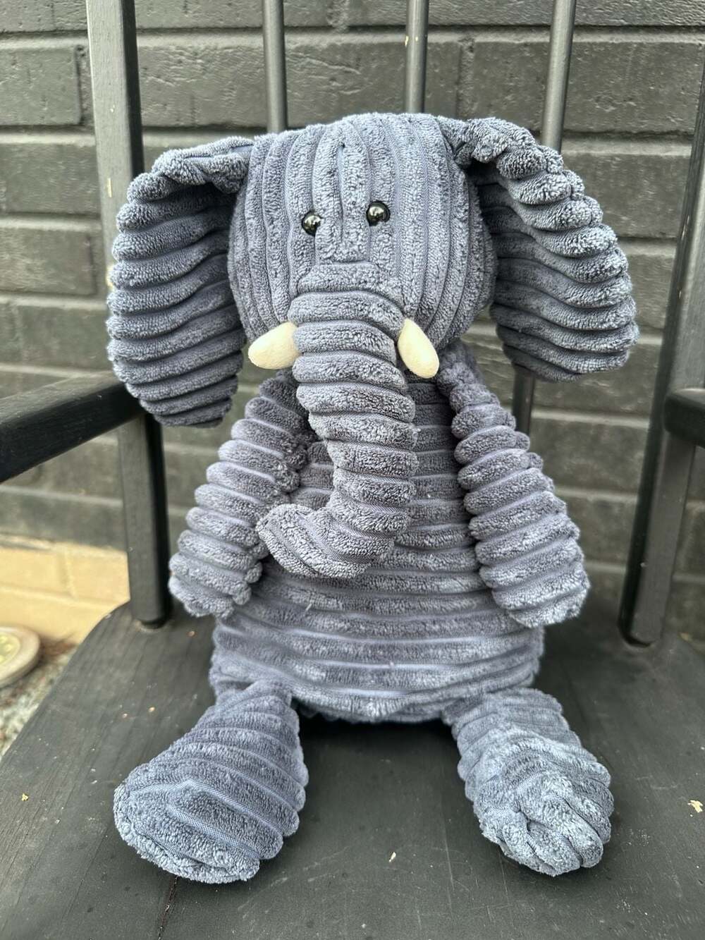 Jellycat Cordy Roy Elephant Blue Grey Corduroy Plush Stuffed Animal Toy